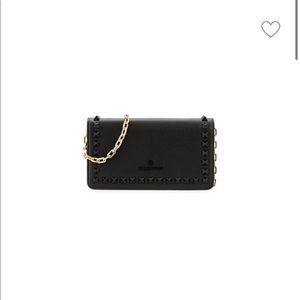 Valentino by Mario Valentino Ibty Studded Leather Wallet on chain
